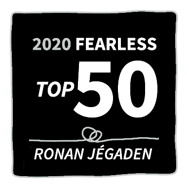 Badge du concours international Fearless Photographers, distinction Top 50 2020 pour Ronan Jégaden