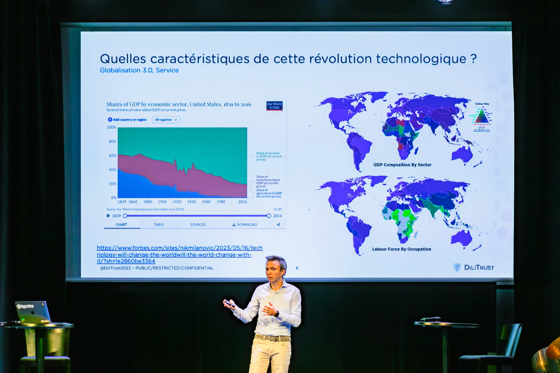 Conférence Althemis à Paris avec présentation de données à l'écran